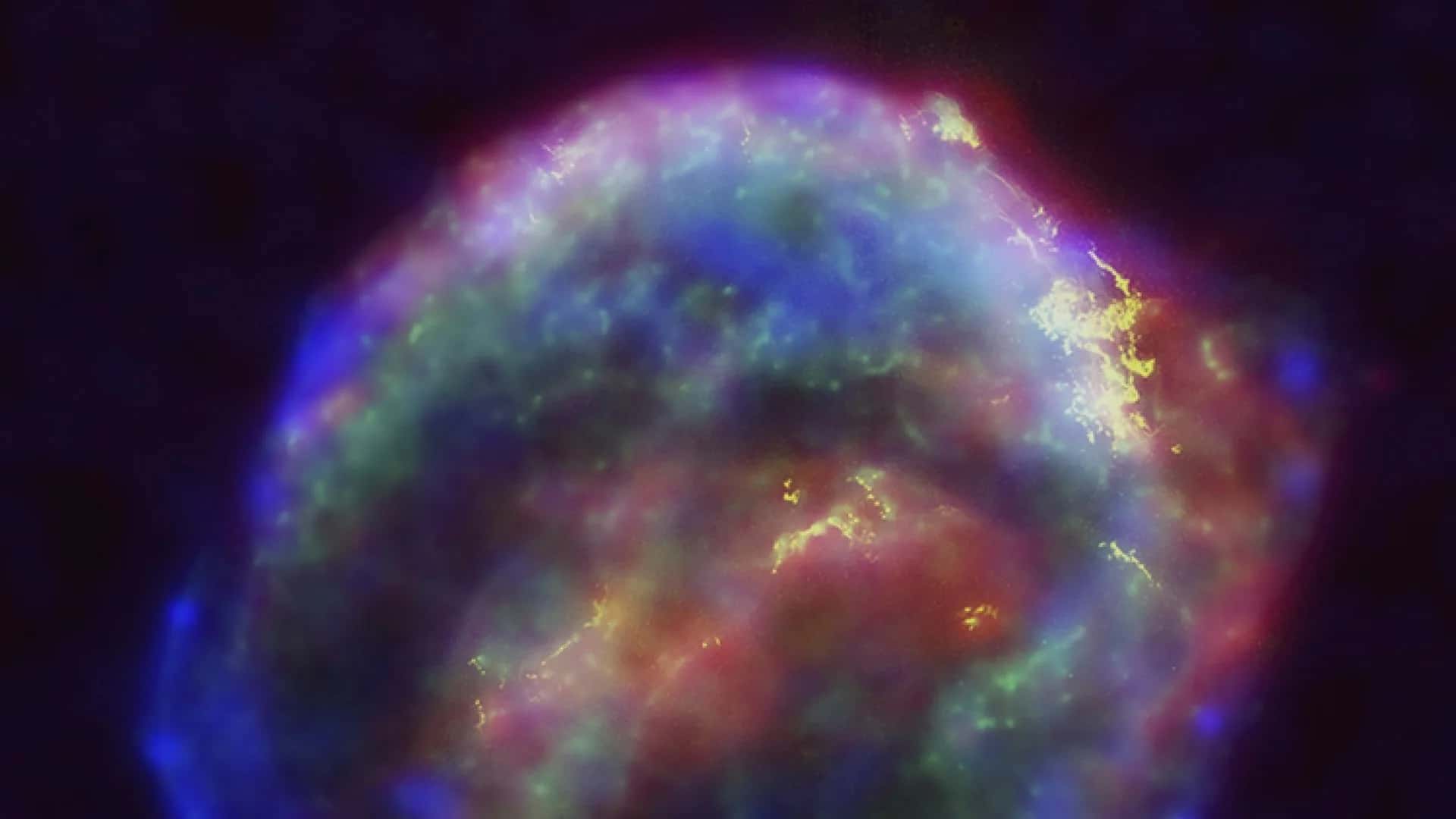 Hubble, Chandra ve Spitzer verileriyle oluşturulan Kepler süpernova kalıntısı görüntüsü (NASA)