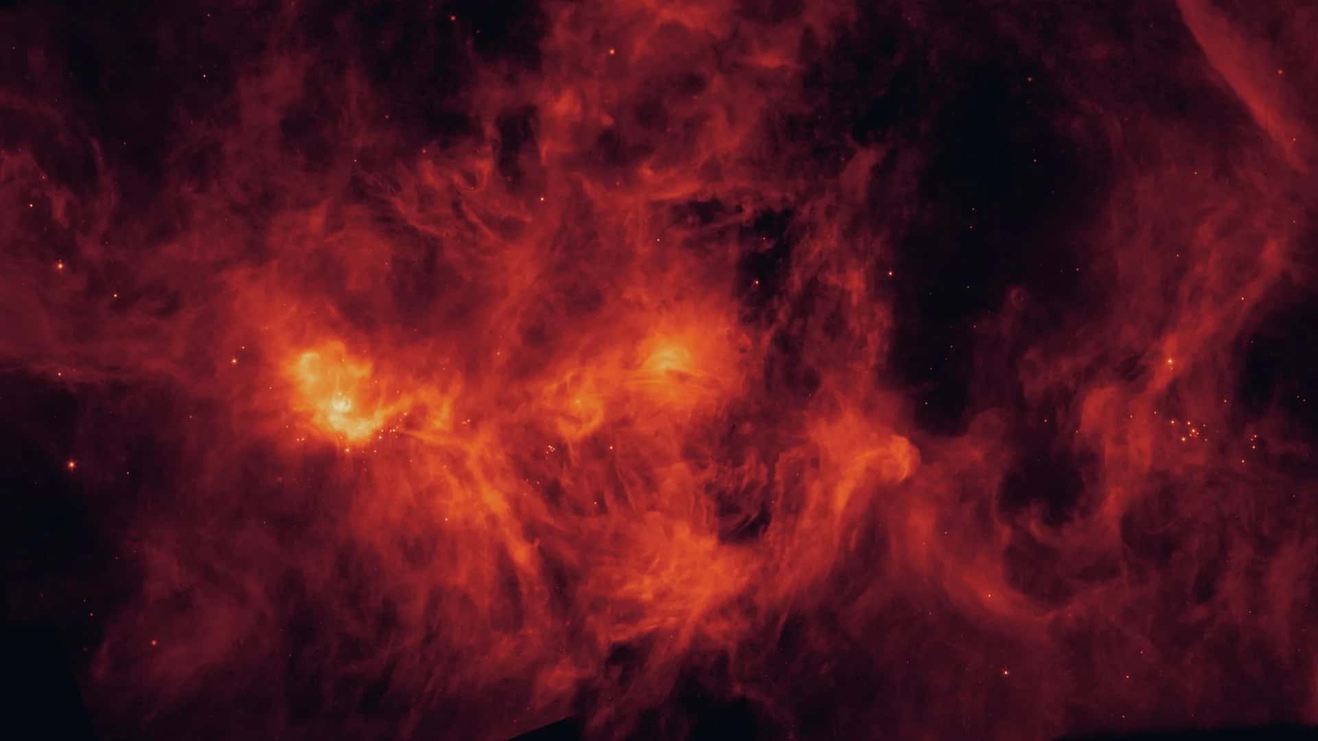 Spitzer Uzay Teleskobu ile görüntülenen bir bulutsu (NASA, JPL-Caltech)