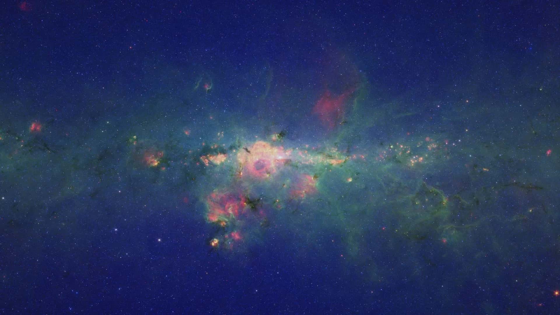 Spitzer Uzay Teleskobu ile görüntülenen Şakayık Bulutsusu ve yıldızı (NASA, JPL-Caltech)